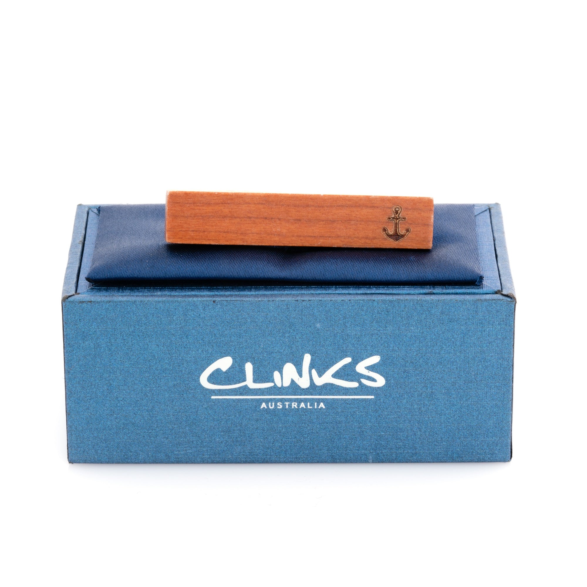 Wood Anchor Stamp Tie Clip