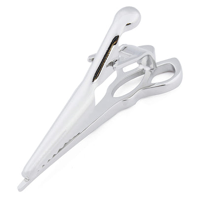 Silver Scissors Tie Clip