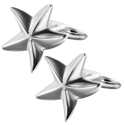 Silver Starfish Cufflinks