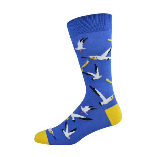 Mens Maate Seagull Sock, Socks, Bamboozld, Bamboo, Cotton, Spandex, Blue, SK1557, Men's Socks, Socks for Men, Clinks Australia