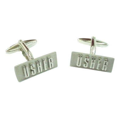 Silver Usher Wedding Cufflinks