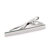 Brushed Silver with Black Edge Small Tie Clip