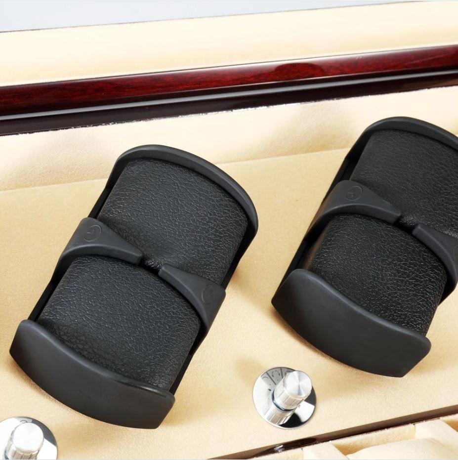 Mahogany Watch Winder Box, 8 + 8 Watch Winder Box, Cuffed Watch Watch Winder, Clinks Australia Watch Winder Box, Mahogany Watch Winder Box on Cuffed, Australia Watch Winder Box, Watch Winder Storage Box, Watch Winder Display Box, Watch Winder Box for 8 + 8, Watch Winder Box, Mahogany, CW0802, Clinks Australia