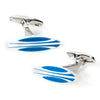 Blue/White Surfboard Cufflinks