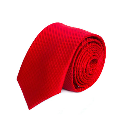 Bright Red Diagonal Textured MF Tie
