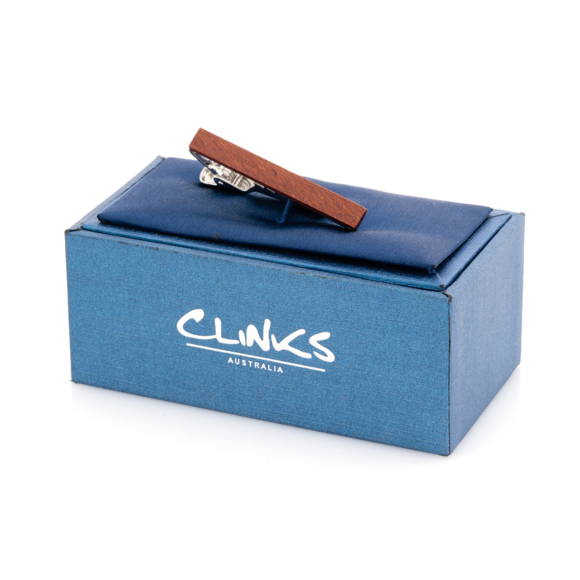 Red Wood Small Tie Clip