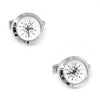 Round Silver Carbon Fibre Working Watch Clock Cufflinks
