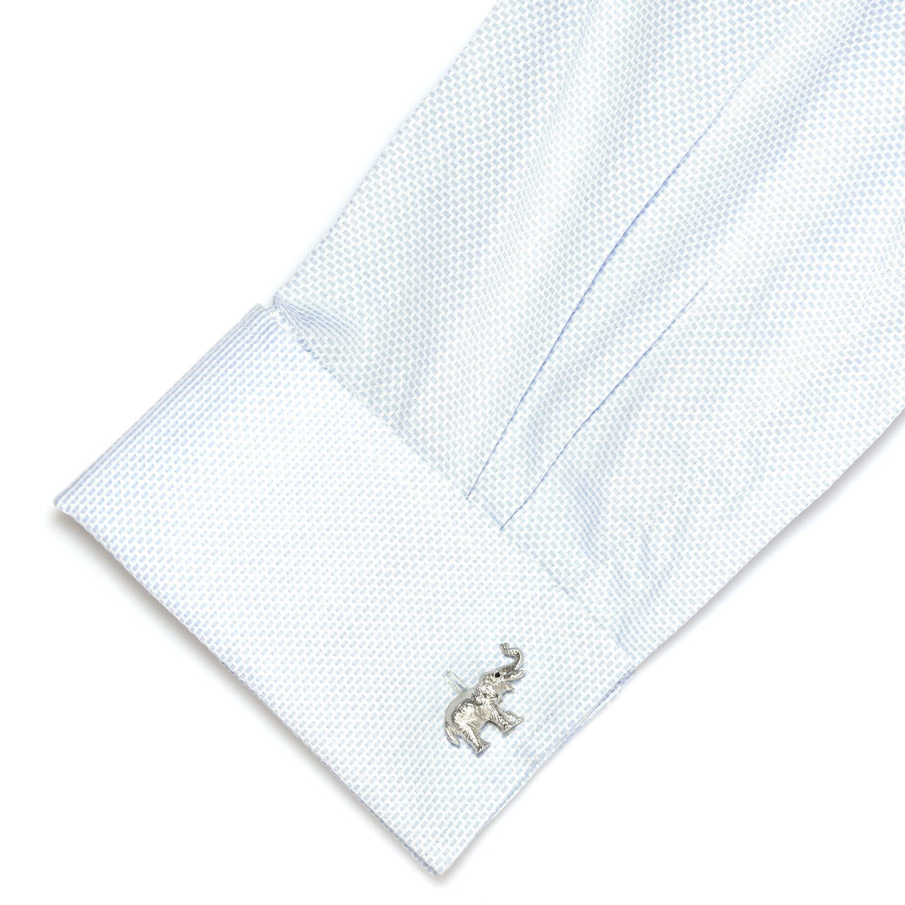 Brushed Silver Elephant Cufflinks Novelty Cufflinks Clinks Australia 