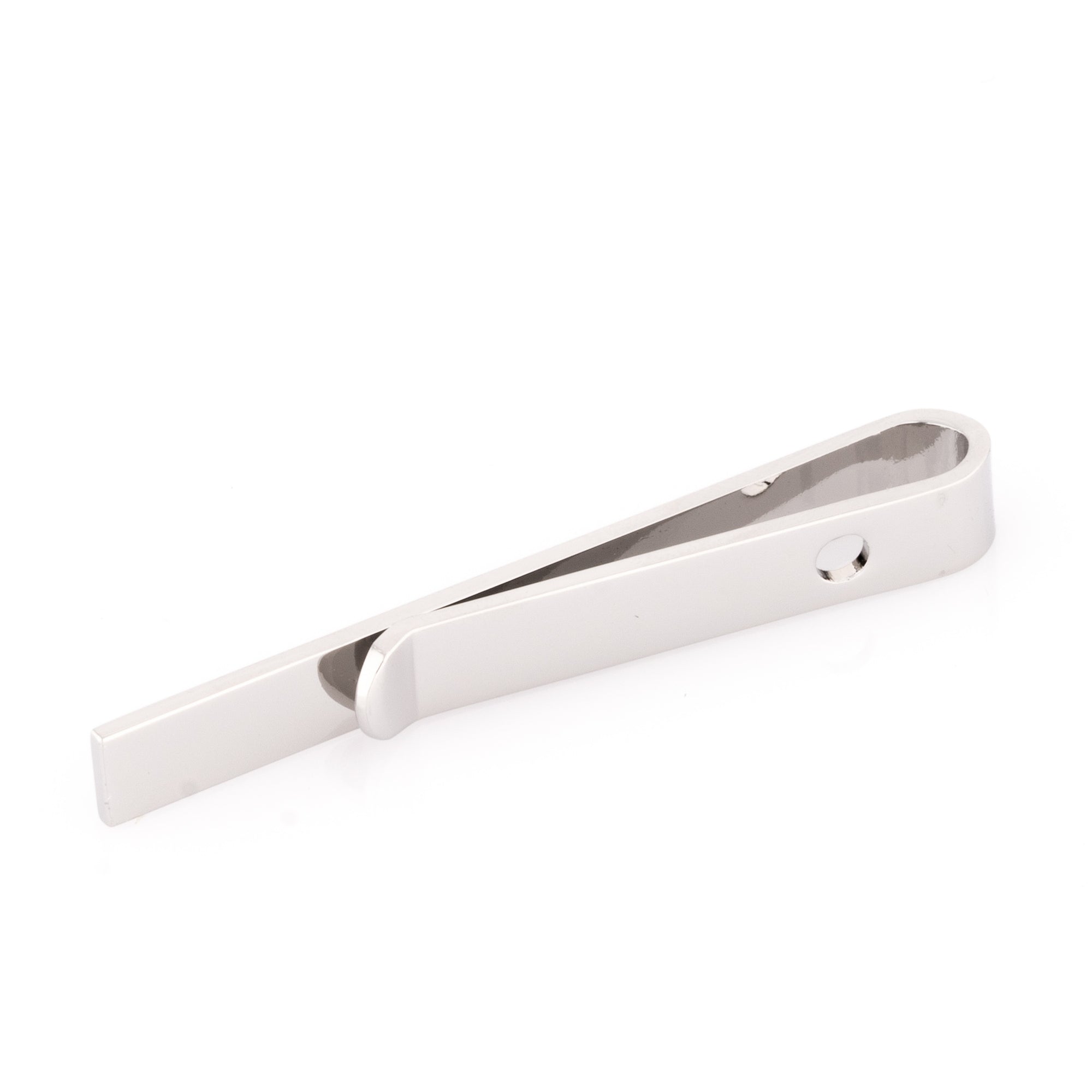 Small Shiny Silver Tie Bar 44m