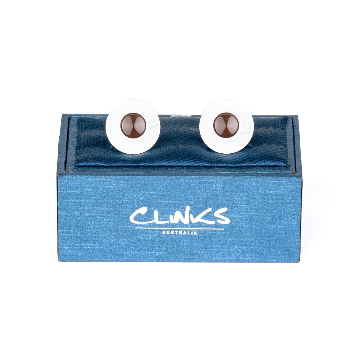 Coffee Cup and Saucer Cufflinks Novelty Cufflinks Clinks Australia 