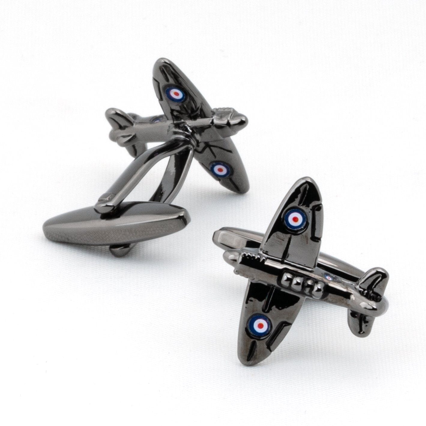 Spitfire Airplane Gunmetal Cufflinks Novelty Cufflinks Clinks Australia 