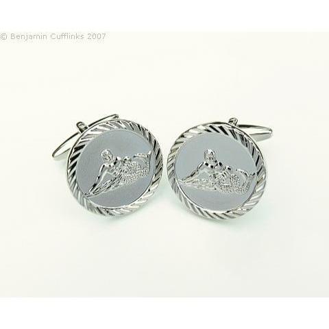 Aquarius Water Carrier Cufflinks (Round)