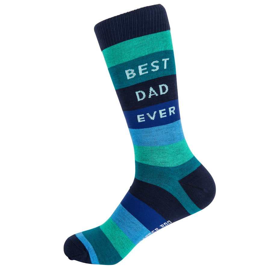 Best Dad Ever Bamboo Socks by Dapper Roo, Socks, Black, Blue, Green, White, SK2020, Bamboo, Elastane, Nylon, Elastic, Men's Socks, Socks for Men, Clinks Australia