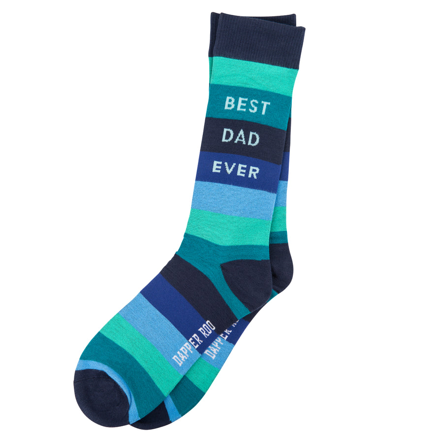 Best Dad Ever Bamboo Socks by Dapper Roo, Socks, Black, Blue, Green, White, SK2020, Bamboo, Elastane, Nylon, Elastic, Men's Socks, Socks for Men, Clinks Australia