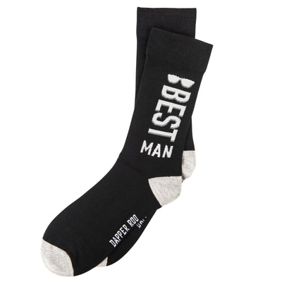 Best Man Wedding Party Bamboo Socks by Dapper Roo, Socks, Black, Grey, White, Bamboo, Elastane, Nylon, Elastic, SK2007, Men's Socks, Socks for Men, Clinks Australia