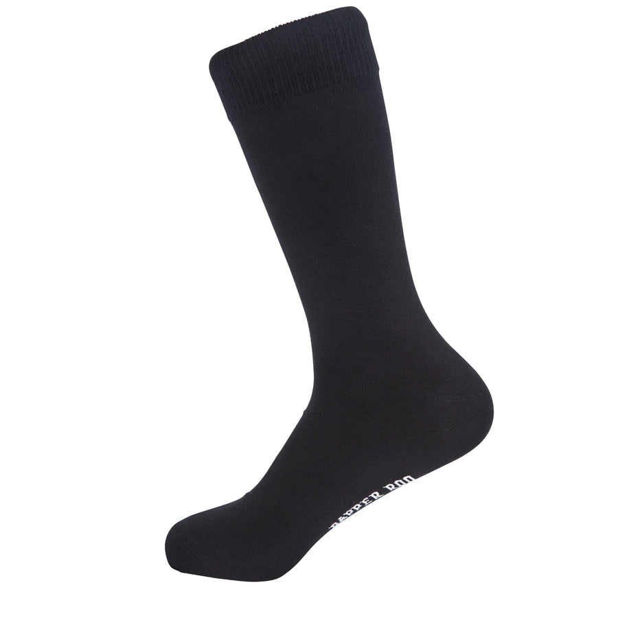 Classic Black Bamboo Socks by Dapper Roo, Dapper Roo, Classic Bamboo Socks, Black, Socks, Bamboo, Elastane, Nylon, Elastic, SK2050, Men's Socks, Socks for Men, Clinks Australia