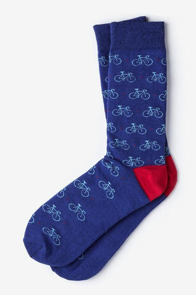 Bicycles Sock, Socks, Blue, Carded Cotton, Nylon, Spandex, SK1015, Men's Socks, Socks for Men, Clinks Australia