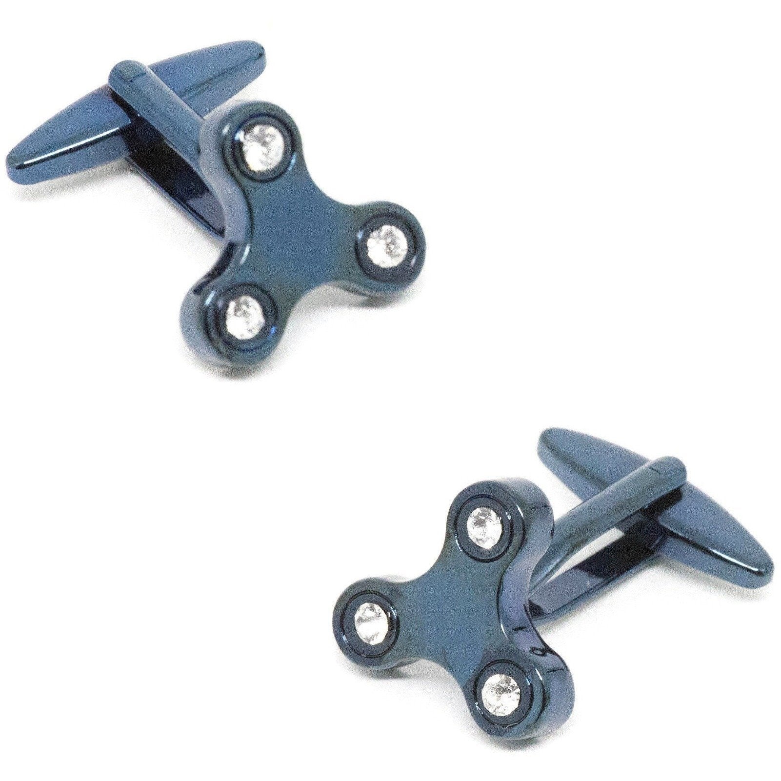 Blue Fidget Spinner Cufflinks
