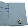 Blue White Sailing Ship Cufflinks