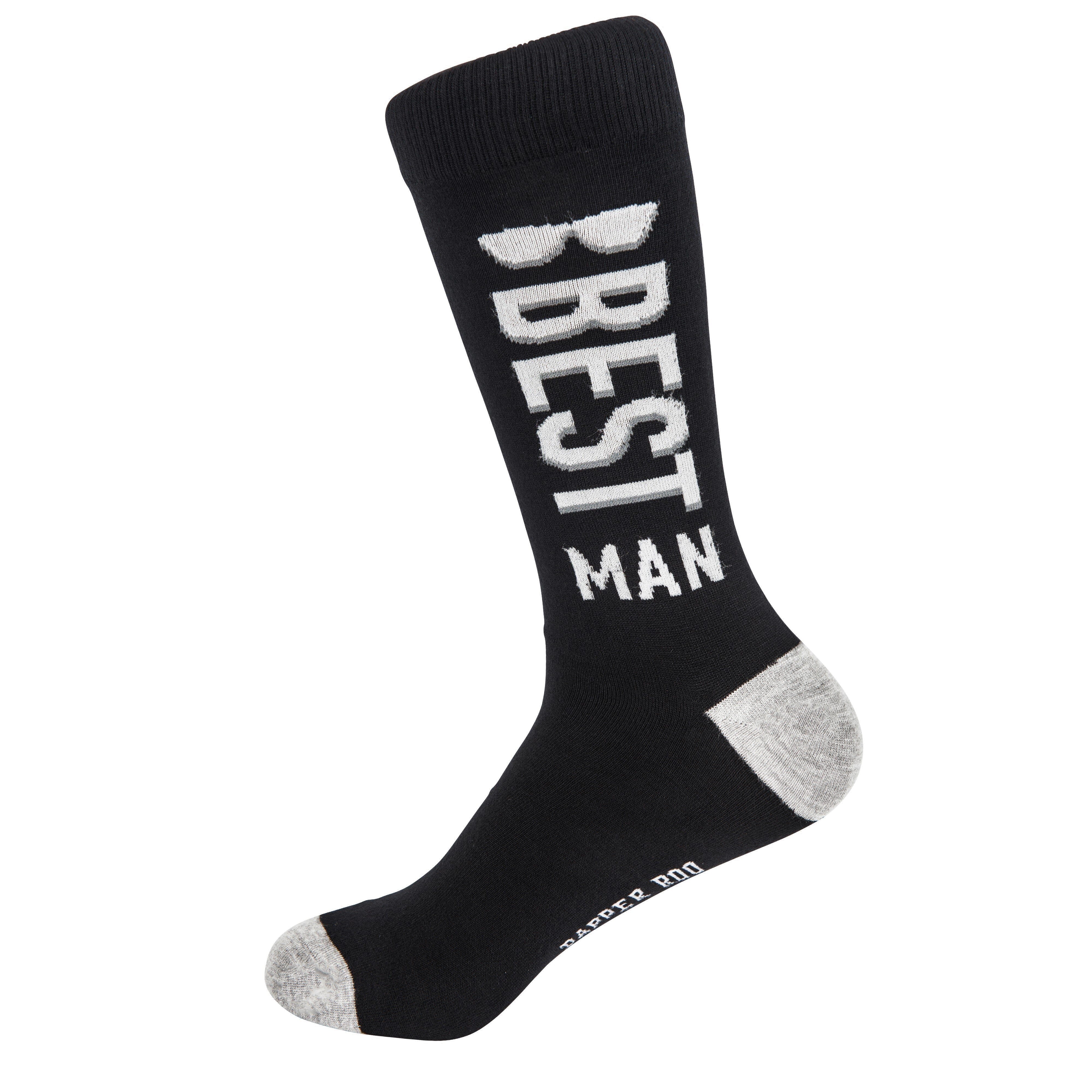 Best Man Wedding Party Bamboo Socks by Dapper Roo Socks Dapper Roo 