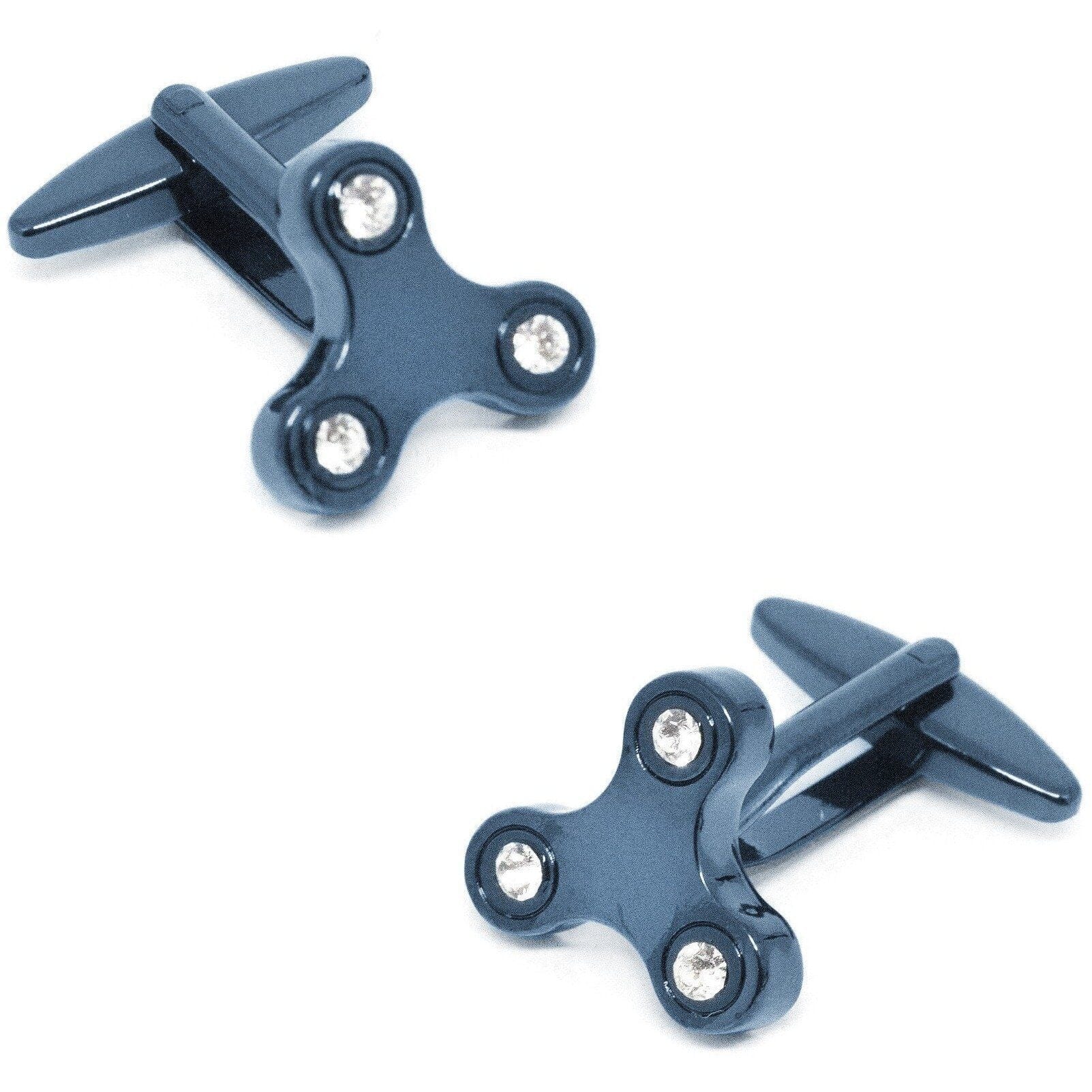 Blue Fidget Spinner Cufflinks Novelty Cufflinks Clinks Australia 