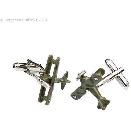 Camouflage Bi-plane Cufflinks
