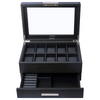 10 Slots Watch Box with Drawer in Black