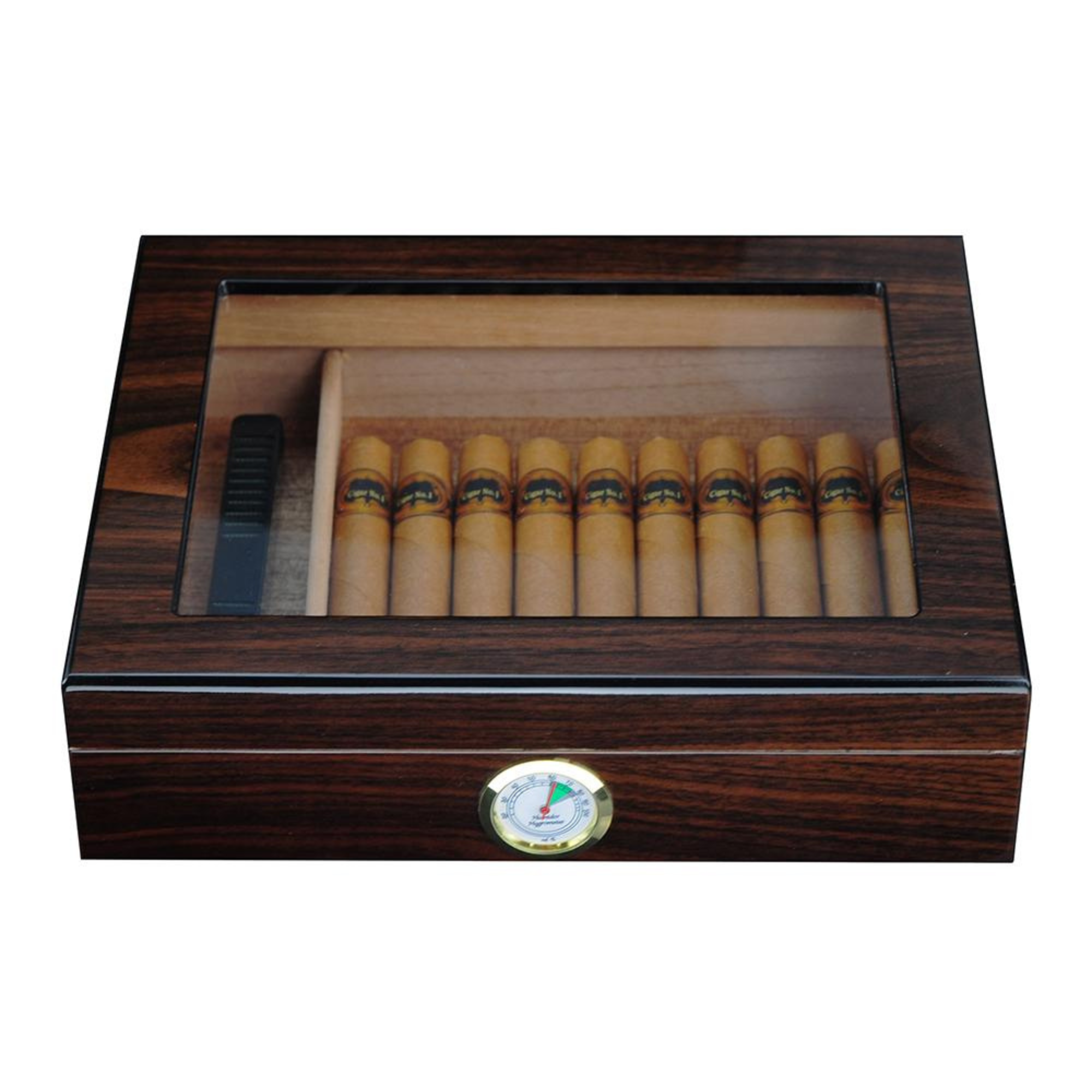 12-20 CT Walnut Cigar Humidor Spanish Cedar Box for Cigars