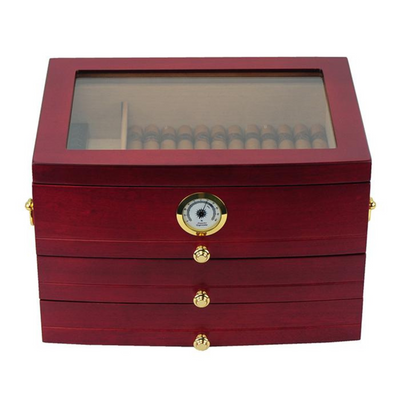 100 CT Cherry Cigar Humidor Spanish Cedar Box for Cigars