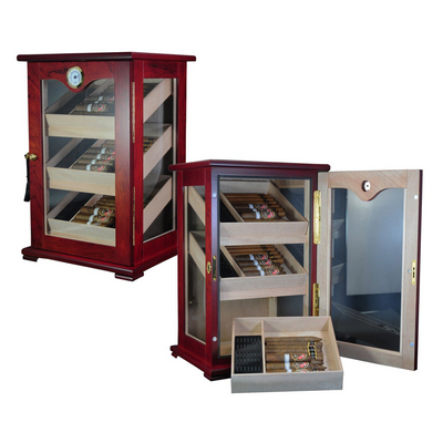 150 CT Bubinga Cigar Humidor Mahogany Lining Cabinet for Cigars