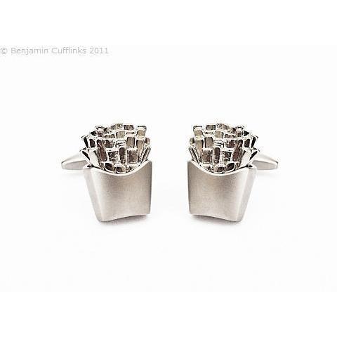 Chrome Fries or Chips Cufflinks