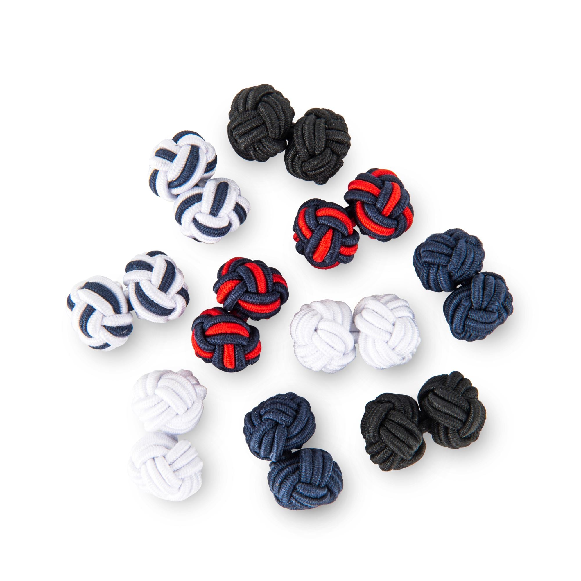 5 Pair Silk Knot Boxed Cufflink Set Classic & Modern Cufflinks Clinks Australia 