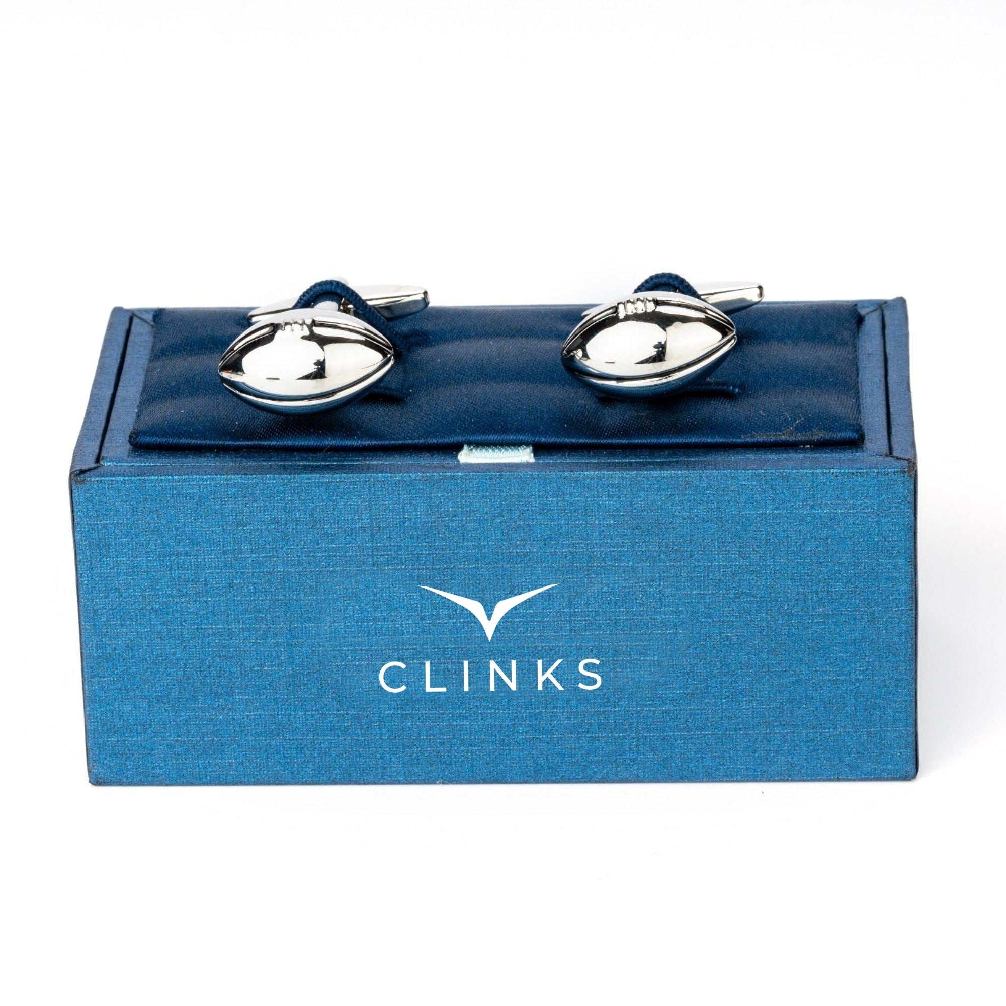 Footy / Rugby Silver Football Cufflinks Novelty Cufflinks Clinks Australia 