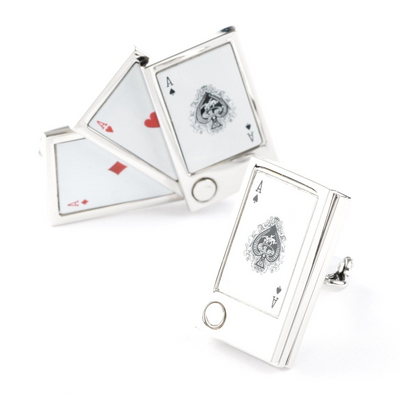 "Flip Out" Playing Cards Cufflinks