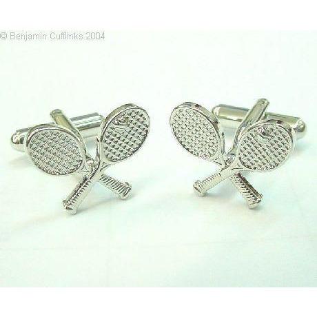 Crossed Tennis Racquet Cufflinks