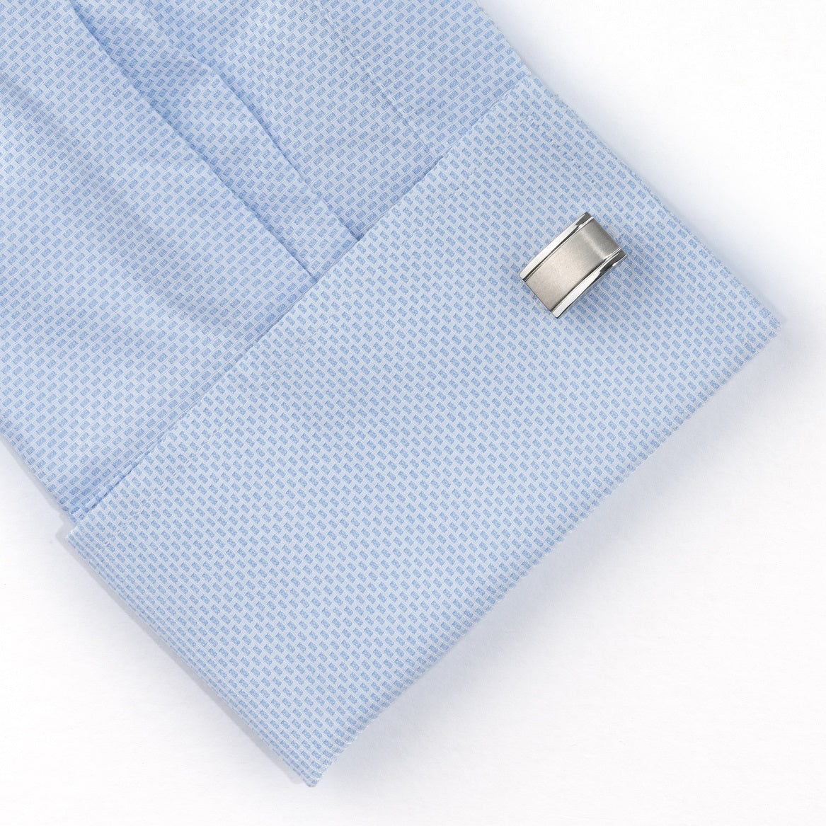 Classic Curve Silver Cufflinks