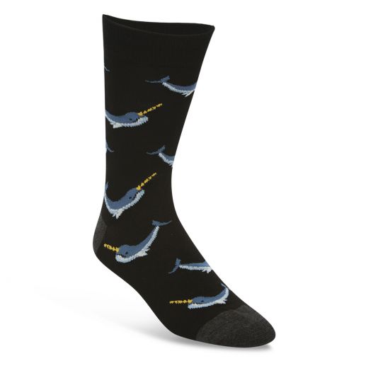 Mens Knarly Narwhal Sock, Socks, Bamboozld, Bamboo, Cotton, Spandex, SK1573, Men's Socks, Socks for Men, Clinks Australia