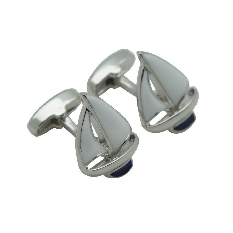 Blue White Sailing Ship Cufflinks Novelty Cufflinks Clinks Australia 