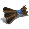 Dark Wood 3D Accordion Style Adult Bow Tie in Stars