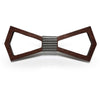 Dark Wood Outline Adult Bow Tie in Houndstooth