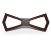 Dark Wood Outline Adult Bow Tie in Houndstooth