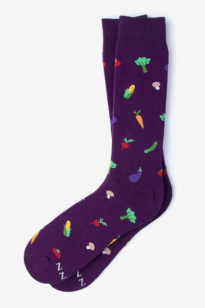 These Socks are Corn-y Sock, Socks, Alynn Socks, Purple, Carded Cotton, Nylon, Spandex, SK1036, Men's Socks, Socks for Men, Clinks Australia
