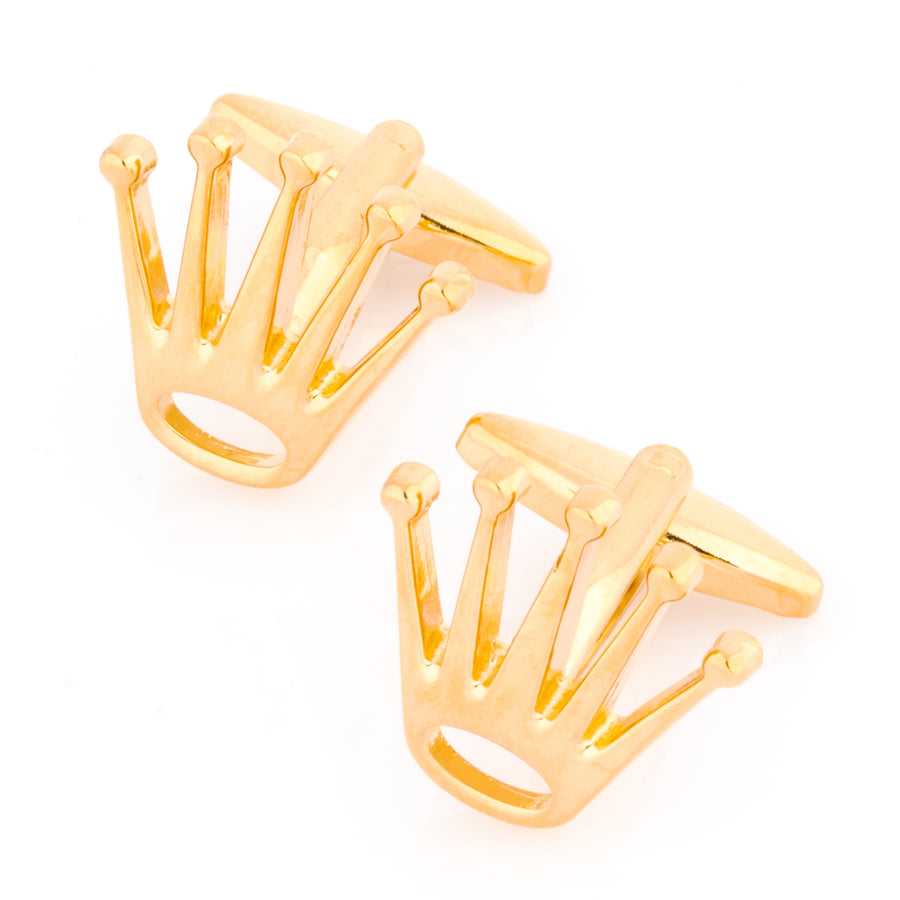 Swiss Gold Crown Cufflinks