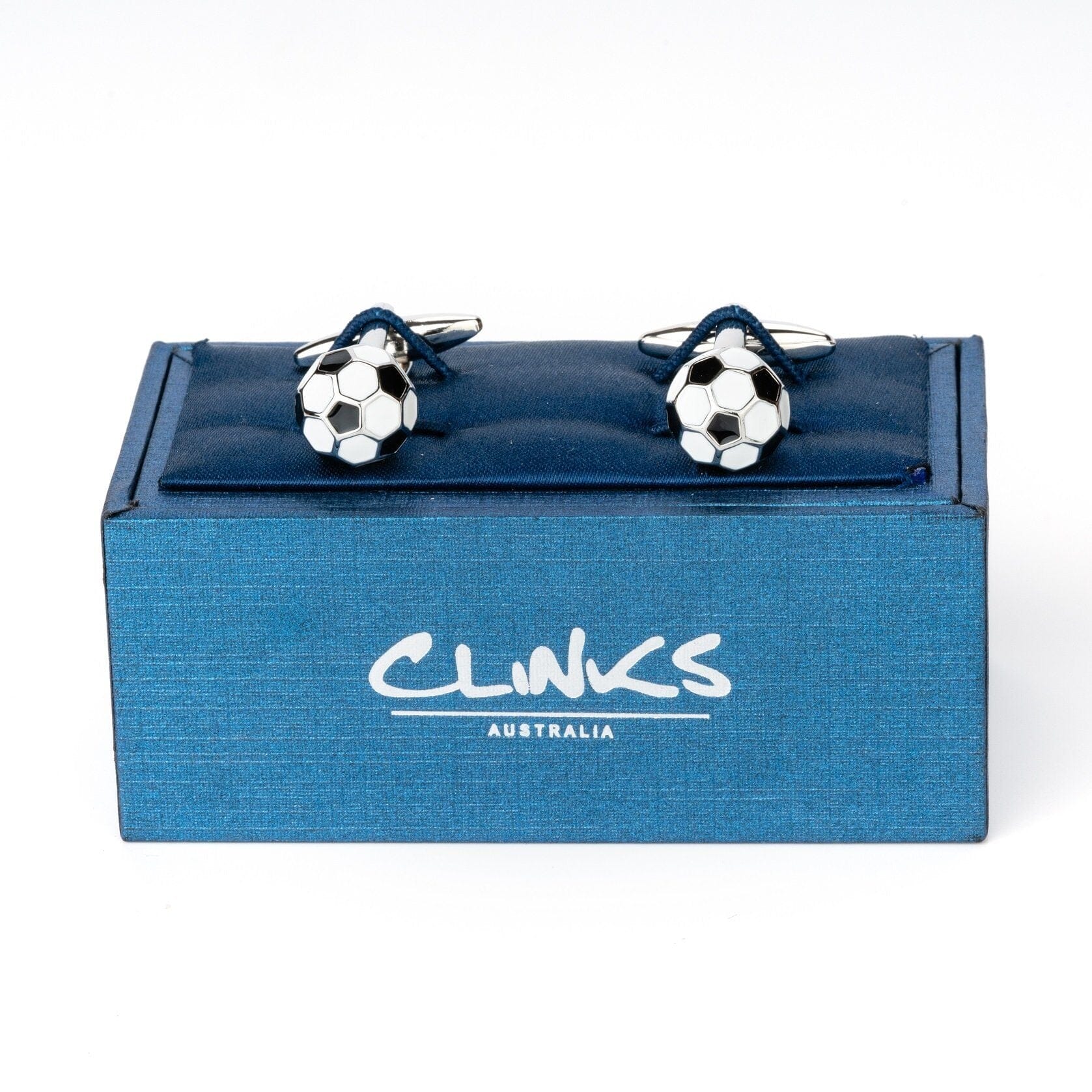 Black & White Soccer Ball Cufflinks Novelty Cufflinks Clinks Australia 