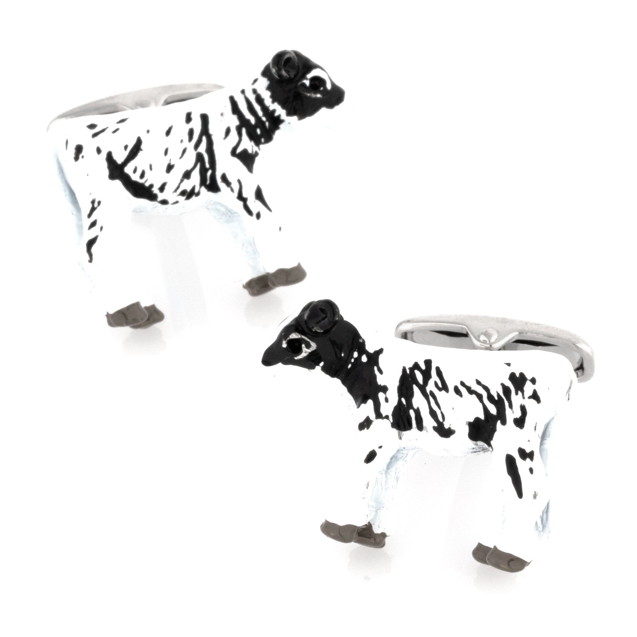Black and White Cow Cufflinks 3D Novelty Cufflinks Clinks Australia 
