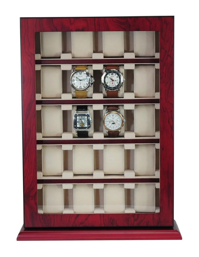 Bubinga Wooden Watch Cabinet, 20 Watch Box, Cuffed Watch Box, Clinks Australia Watch Box, Bubinga Watch Box on Cuffed, Australia Watch Cabinet, Watch Cabinet Storage Box, Watch Storage Box, Watch Cabinet Display, 20 Slots Watch Box, Watch Boxes for 20, Bubinga Wood Watch Cabinet, Wooden Watch Cabinet, Bubinga, Watch Cabinet, CB5048, Clinks Australia