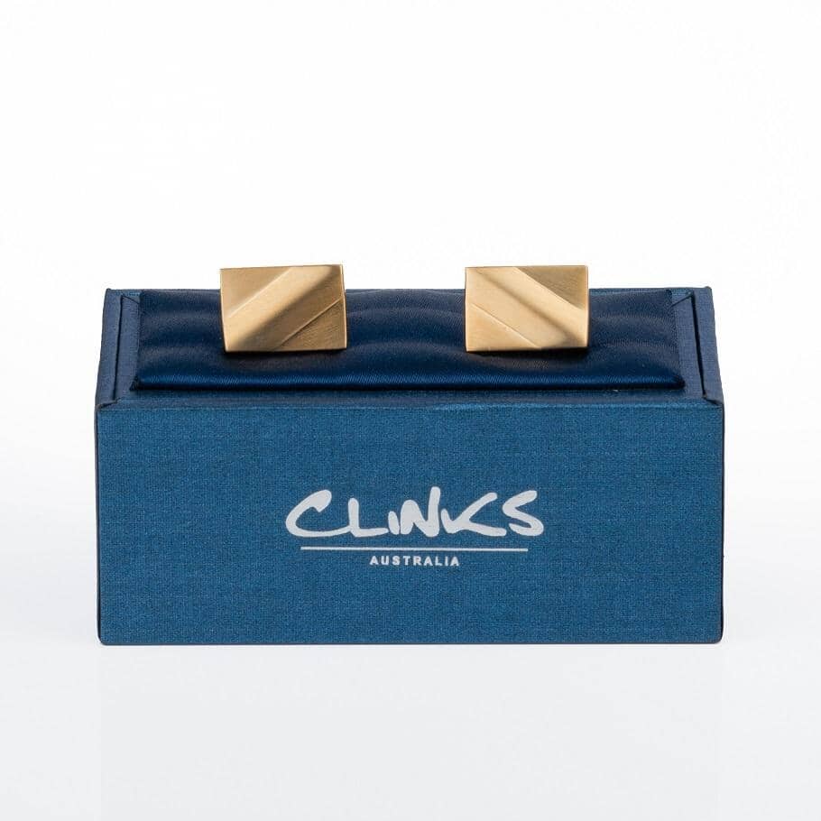 Classic Gold Ridge Cufflinks Classic & Modern Cufflinks Clinks Australia 