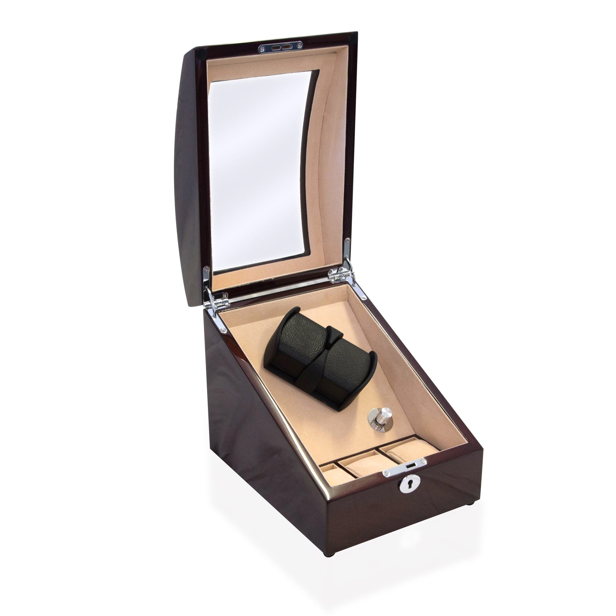 Mahogany Watch Winder Box, 2 + 3 Watch Winder Box, Cuffed Watch Watch Winder, Clinks Australia Watch Winder Box, Mahogany Watch Winder Box on Cuffed, Australia Watch Winder Box, Watch Winder Storage Box, Watch Winder Display Box, Watch Winder Box for 2 + 3, Watch Winder Box, Mahogany, CW0205, Clinks Australia