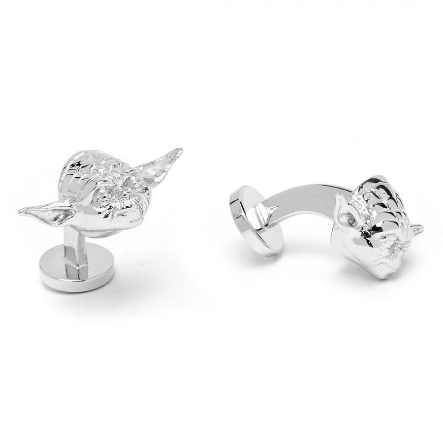 Star Wars 3D Palladium Yoda Cufflinks
