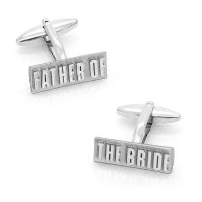 Father of the Bride Raised Lettering  Wedding Cufflinks